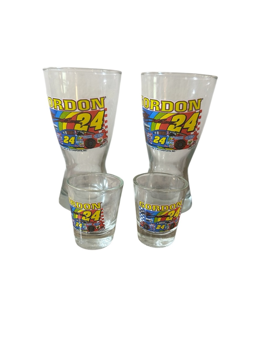 Jeff Gordon #24 Nascar Drinking And Shot Glass Set